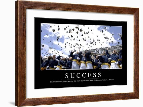 Success: Inspirational Quote and Motivational Poster-null-Framed Photographic Print