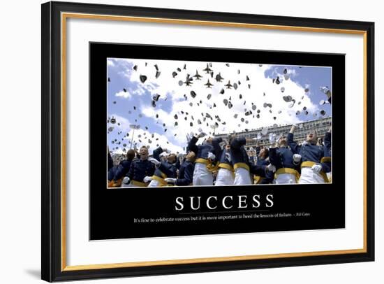 Success: Inspirational Quote and Motivational Poster-null-Framed Photographic Print