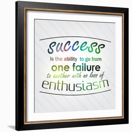 Success is the Ability to Go from One Failure to Another-maxmitzu-Framed Art Print