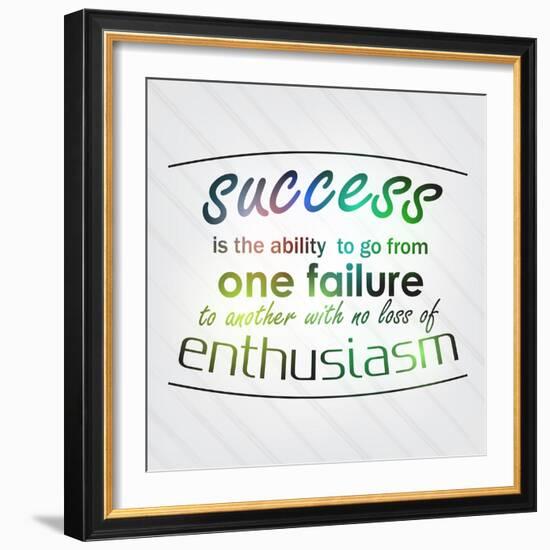 Success is the Ability to Go from One Failure to Another-maxmitzu-Framed Art Print