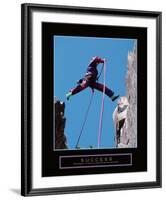 Success: Rock jumper-null-Framed Art Print
