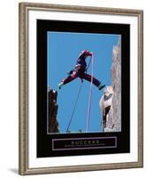 Success: Rock jumper-null-Framed Art Print
