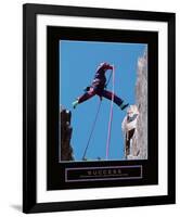 Success: Rock jumper-null-Framed Art Print