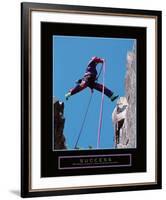 Success: Rock jumper-null-Framed Art Print