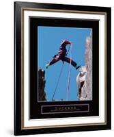 Success: Rock jumper-null-Framed Art Print