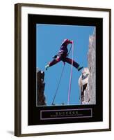 Success: Rock jumper-null-Framed Art Print