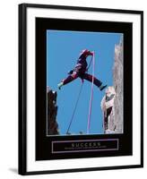 Success: Rock jumper-null-Framed Art Print