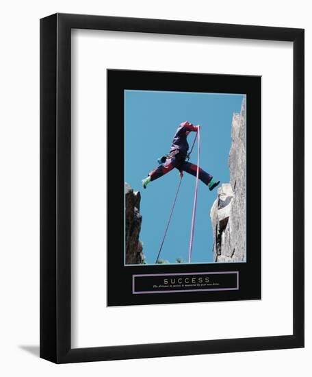 Success: Rock jumper-null-Framed Art Print