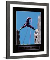 Success: Rock jumper-null-Framed Art Print
