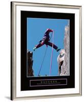 Success: Rock jumper-null-Framed Art Print