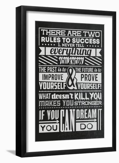 Success Set Black-Vintage Vector Studio-Framed Premium Giclee Print