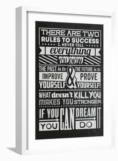 Success Set Black-Vintage Vector Studio-Framed Premium Giclee Print