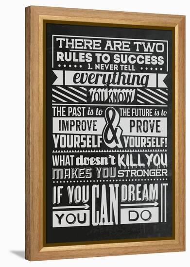 Success Set Black-Vintage Vector Studio-Framed Stretched Canvas