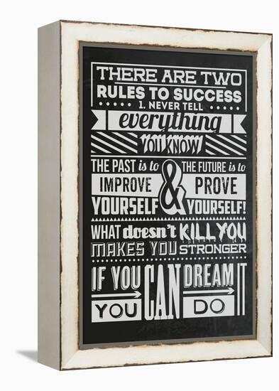 Success Set Black-Vintage Vector Studio-Framed Stretched Canvas