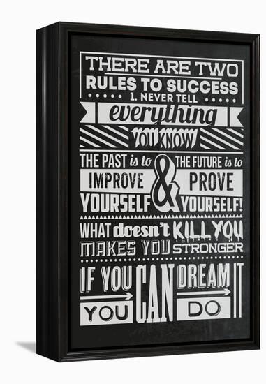 Success Set Black-Vintage Vector Studio-Framed Stretched Canvas