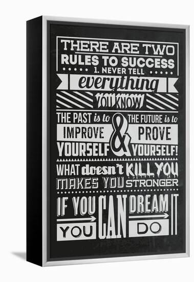 Success Set Black-Vintage Vector Studio-Framed Stretched Canvas