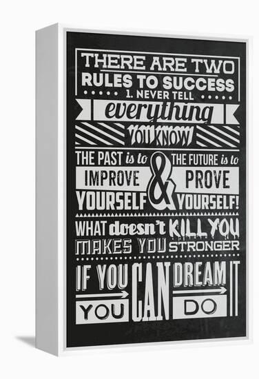 Success Set Black-Vintage Vector Studio-Framed Stretched Canvas