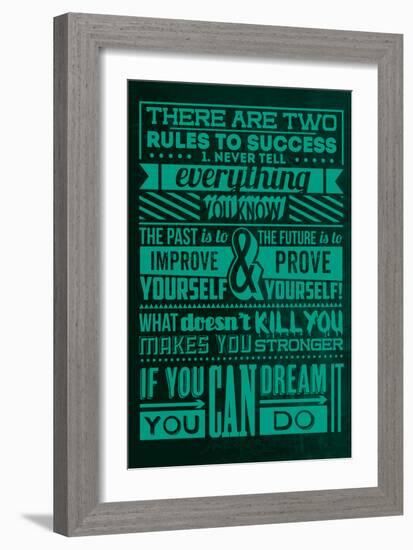 Success Set Green-Lorand Okos-Framed Premium Giclee Print