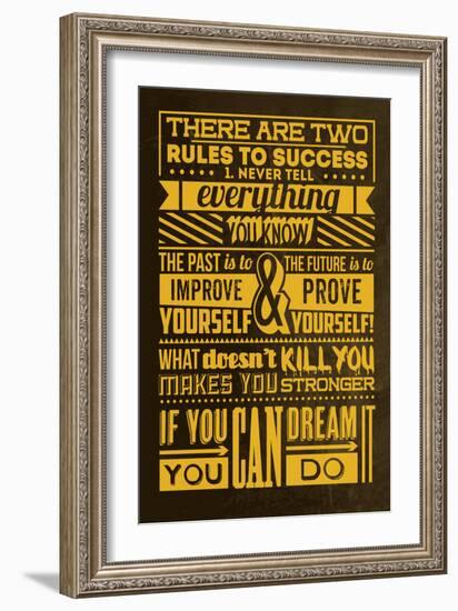 Success Set Yellow-Lorand Okos-Framed Art Print