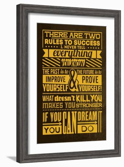 Success Set Yellow-Lorand Okos-Framed Art Print