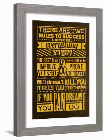 Success Set Yellow-Lorand Okos-Framed Art Print