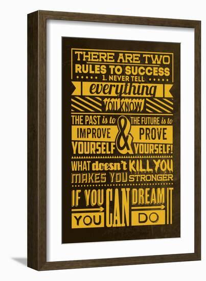 Success Set Yellow-Lorand Okos-Framed Art Print