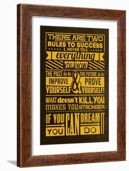 Success Set Yellow-Lorand Okos-Framed Art Print