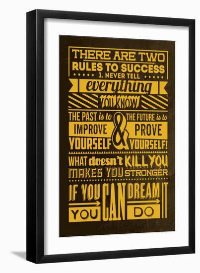 Success Set Yellow-Lorand Okos-Framed Art Print