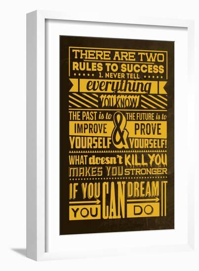 Success Set Yellow-Lorand Okos-Framed Art Print