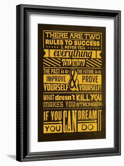 Success Set Yellow-Lorand Okos-Framed Art Print