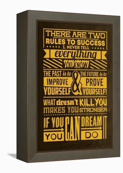 Success Set Yellow-Lorand Okos-Framed Stretched Canvas