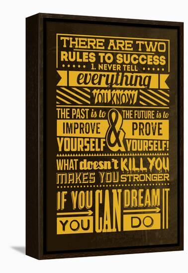 Success Set Yellow-Lorand Okos-Framed Stretched Canvas