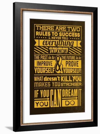 Success Set Yellow-Lorand Okos-Framed Premium Giclee Print