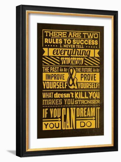 Success Set Yellow-Lorand Okos-Framed Premium Giclee Print