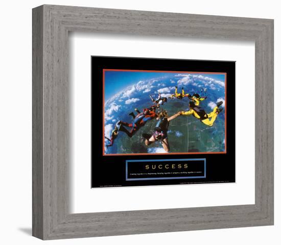 Success: Skydivers-null-Framed Art Print