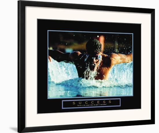 Success: Swimmer-null-Framed Art Print