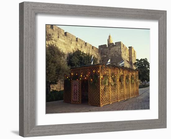 Succot, Festival of the Tabernacles, Tower of David, Jerusalem, Israel, Middle East-Simanor Eitan-Framed Photographic Print