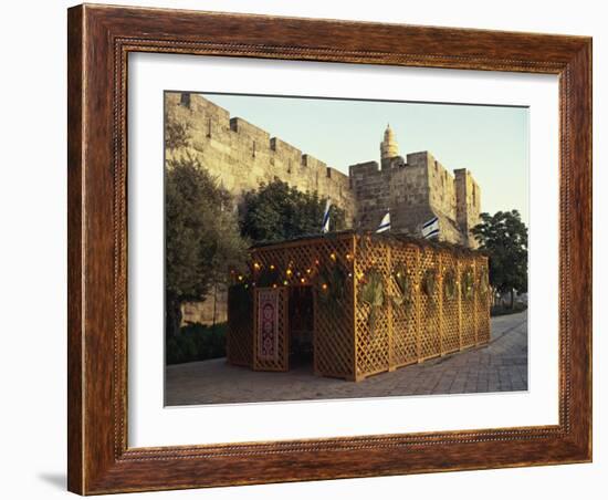 Succot, Festival of the Tabernacles, Tower of David, Jerusalem, Israel, Middle East-Simanor Eitan-Framed Photographic Print