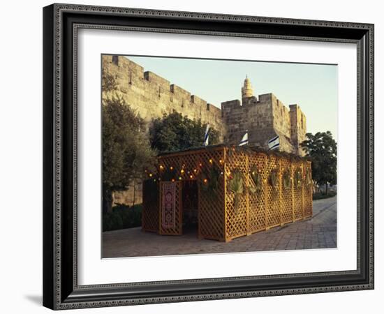 Succot, Festival of the Tabernacles, Tower of David, Jerusalem, Israel, Middle East-Simanor Eitan-Framed Photographic Print