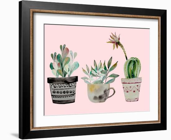 Succulant Trio-Boho Hue Studio-Framed Art Print