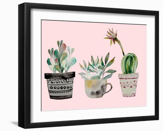 Succulant Trio-Boho Hue Studio-Framed Art Print