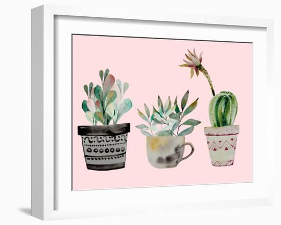 Succulant Trio-Boho Hue Studio-Framed Art Print