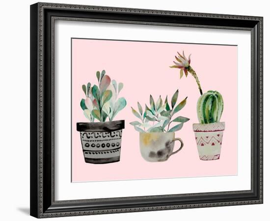 Succulant Trio-Boho Hue Studio-Framed Art Print