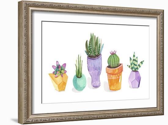 Succulent Display II-Rebekah Ewer-Framed Art Print