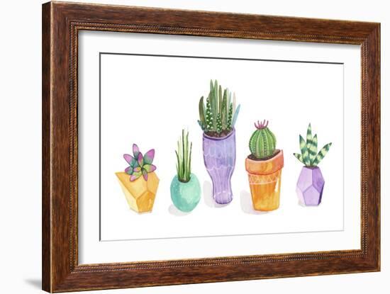 Succulent Display II-Rebekah Ewer-Framed Art Print