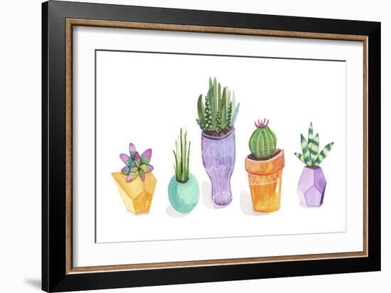 Succulent Display II-Rebekah Ewer-Framed Art Print