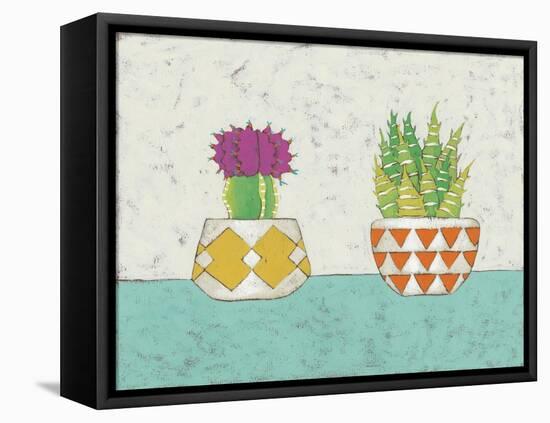 Succulent Duo II-Chariklia Zarris-Framed Stretched Canvas