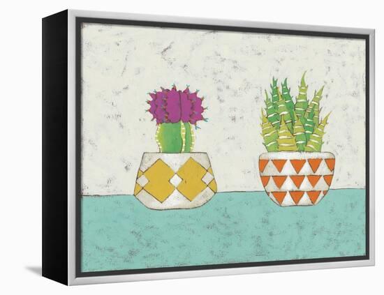 Succulent Duo II-Chariklia Zarris-Framed Stretched Canvas