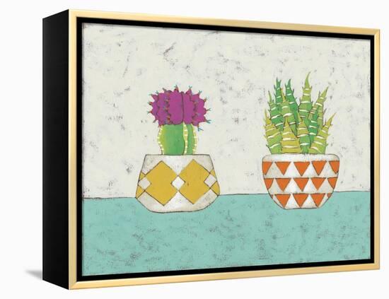 Succulent Duo II-Chariklia Zarris-Framed Stretched Canvas