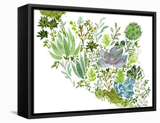 Succulent Field II-Melissa Wang-Framed Stretched Canvas